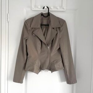 Blanknyc Taupe tan amazing color faux leather jacket size M